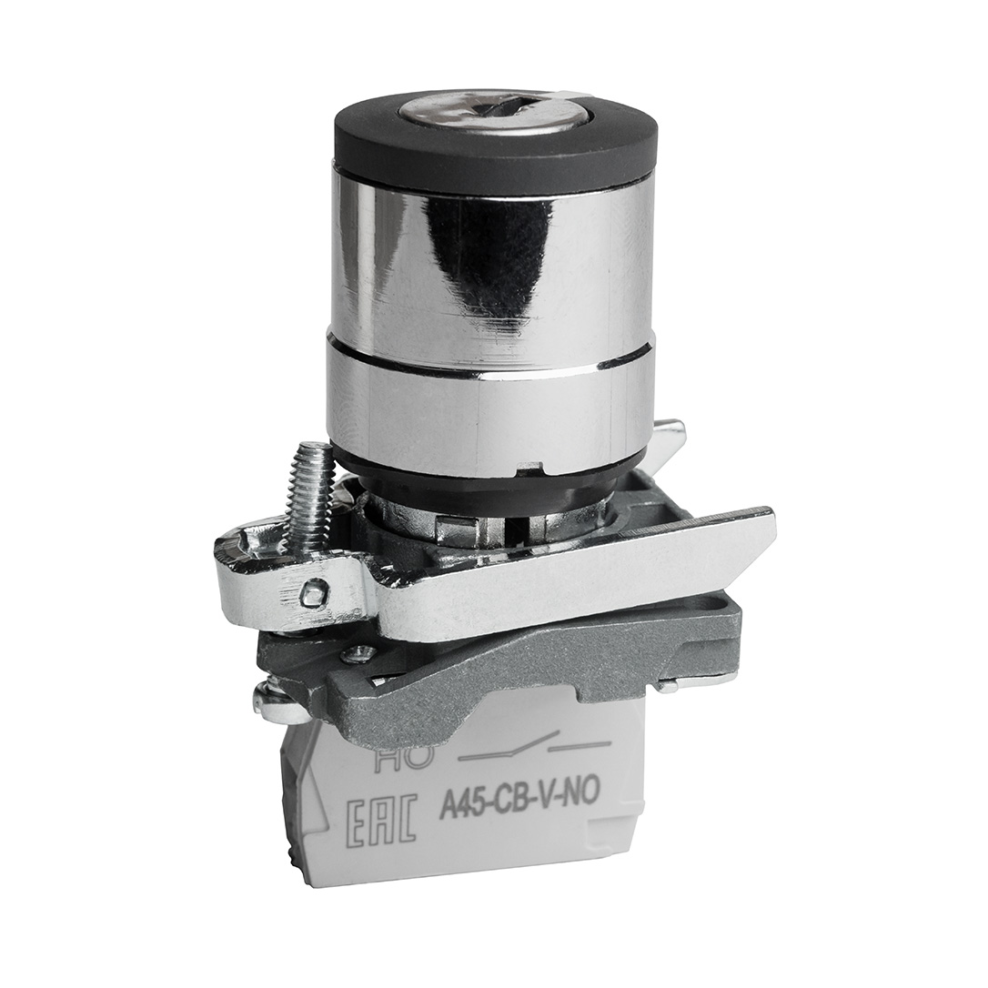 Переключатель КЭАЗ OptiSignal D22 C4-SK-21 с ключем 2 положения металл 1НО XB4BG21 332170