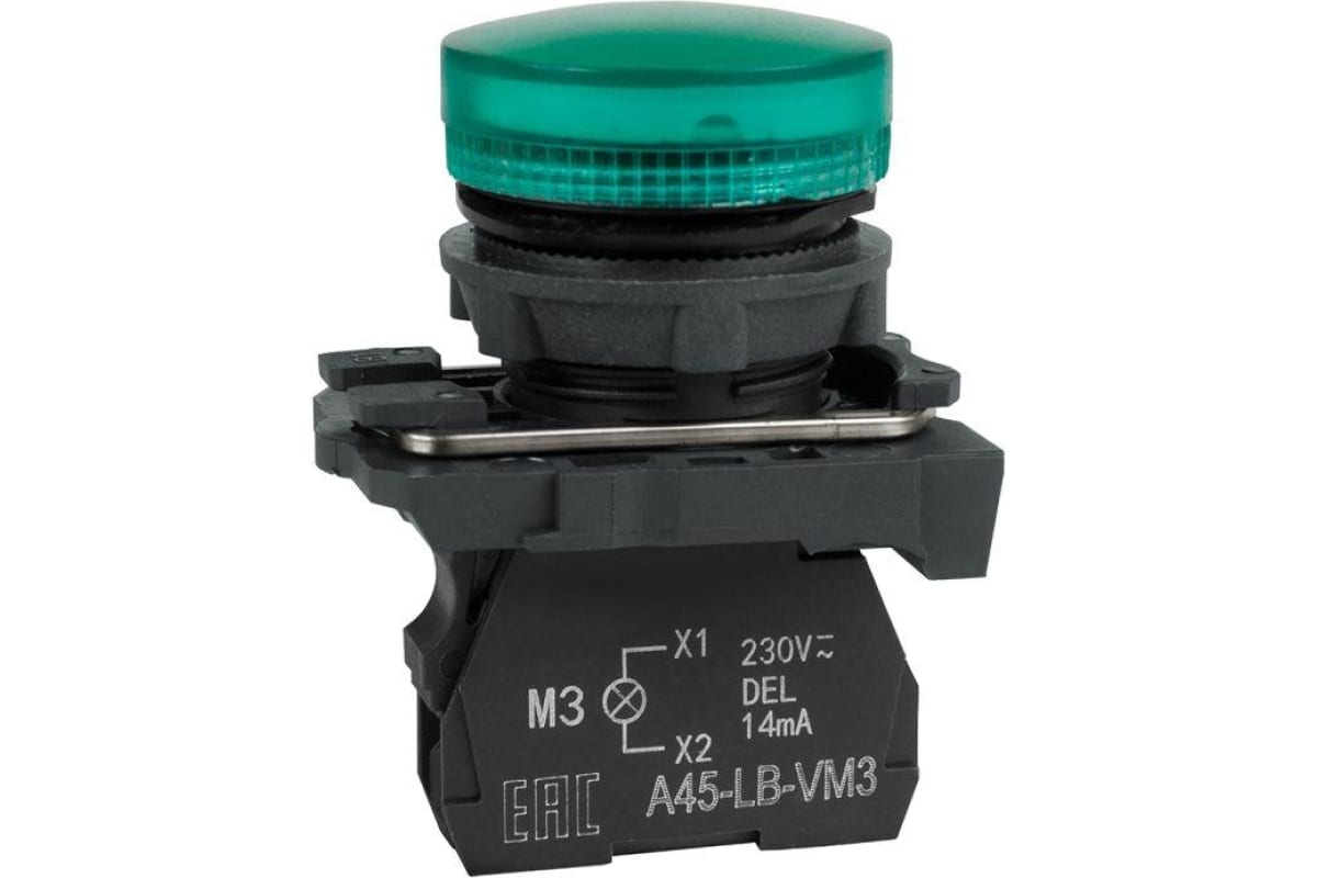 Лампа сигнальная КЭАЗ OptiSignal D22 C5-L-B3 зеленый пластик 24VAC/DC XB5AVB3