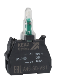 Световой блок КЭАЗ OptiSignal D22 A45-SB-VB3 зеленый 24 В AC/DC с защитой от наводок ZBVB3