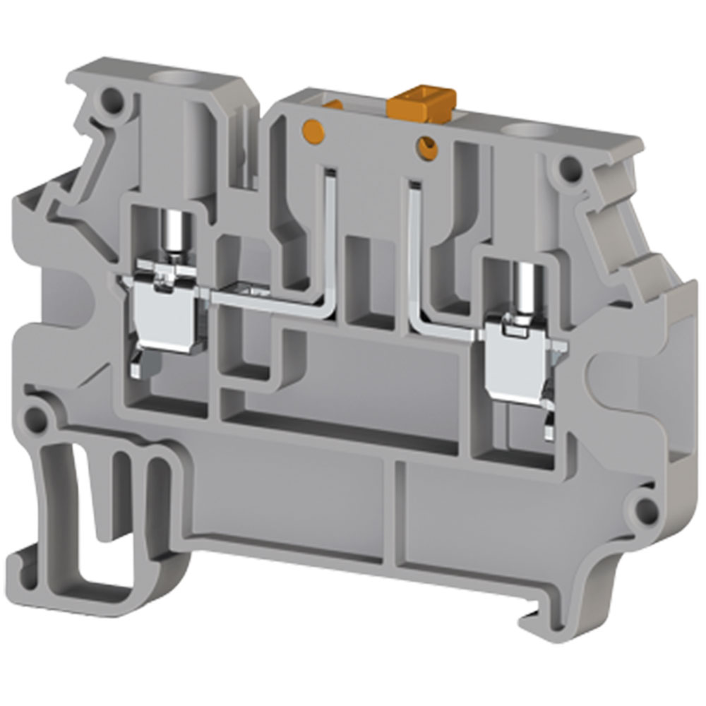Клеммник с размыкателем Klemsan AVK2,5A (серый) на DIN-рейку, 2,5 мм.кв.