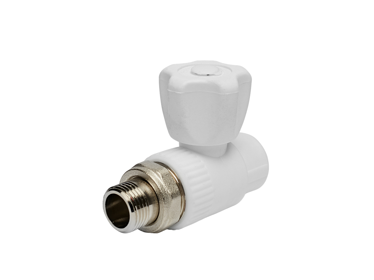 Кран шаровый для радиаторов КОНТУР PP-R прямой D20-1/2" н/р