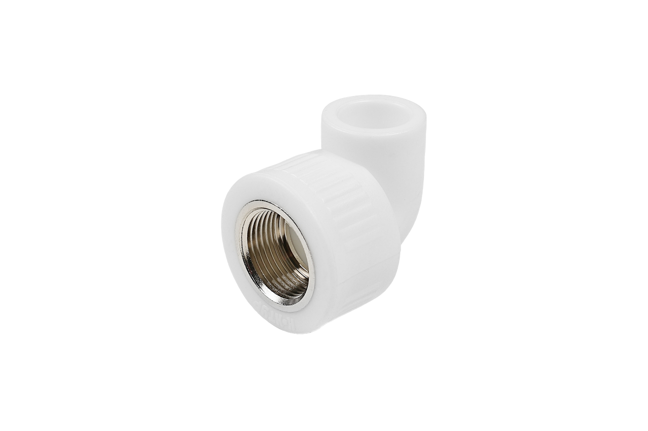 Угольник полипропиленовый комбинированный 90° КОНТУР PP-R D20-3/4" в/р