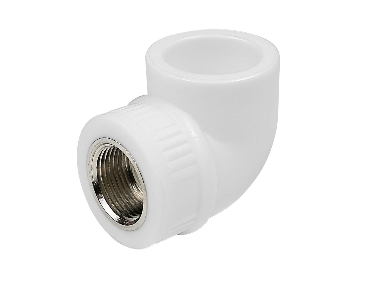Угольник полипропиленовый комбинированный 90° КОНТУР PP-R D32-1/2" в/р