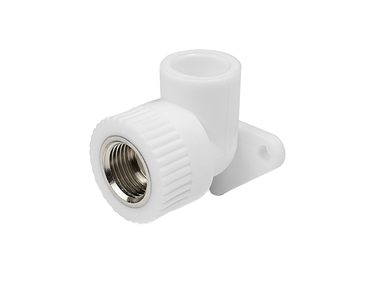 Угольник полипропиленовый комбинированный 90° КОНТУР PP-R D25-1/2" в/р с креплением