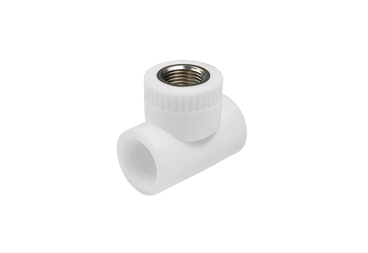 Тройник полипропиленовый комбинированный КОНТУР PP-R D25-1/2" в/р