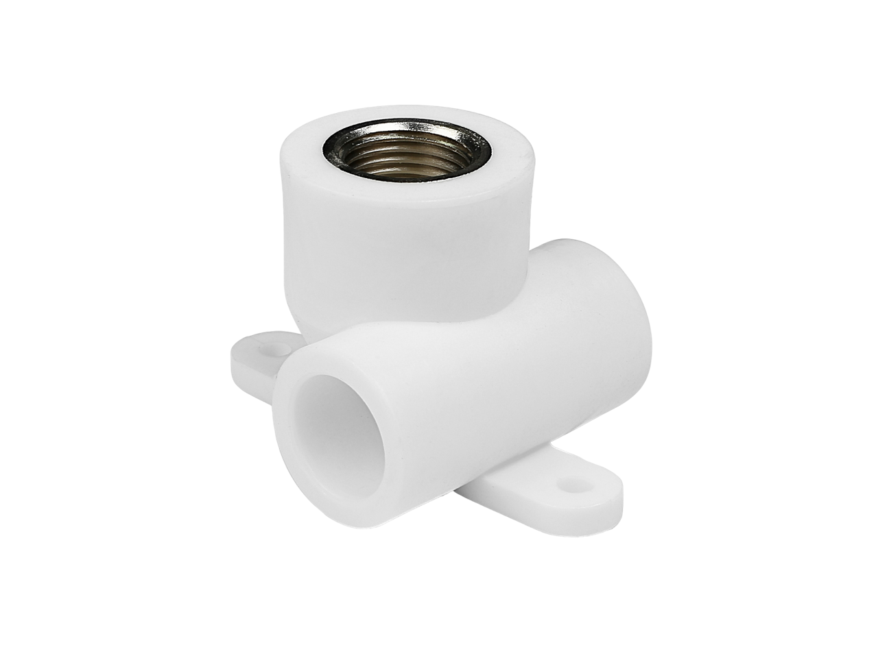 Тройник полипропиленовый комбинированный КОНТУР PP-R D20-1/2" в/р с креплением
