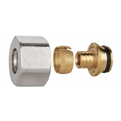 Соединитель обжимной коллекторный EВРОКОНУС для PEX трубы Kromwell O20x2 - 3/4"