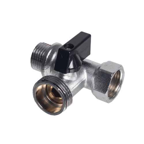 Кран шаровой Kromwell для подключения сантехнических приборов 1/2" x 3/4" x 1/2" купить с доставкой по РФ
