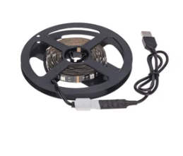 Лента светодиодная LAMPER 5В, SMD5050, 7,2Вт/м, 30 LED/м, RGB, 10мм, 3м, с USB коннектором, черная, IP20 купить с доставкой по РФ