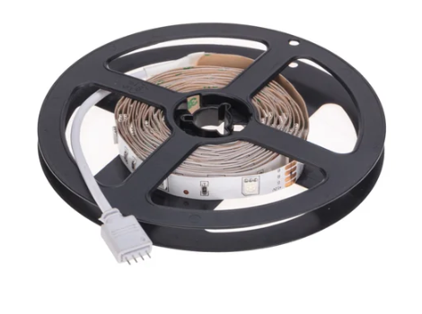 Лента светодиодная LAMPER 12В, SMD3030, 10,5Вт/м, 30 LED/м, RGB, 10мм, 3м, с разьемом для контроллера 4PIN, IP20 купить с доставкой по РФ