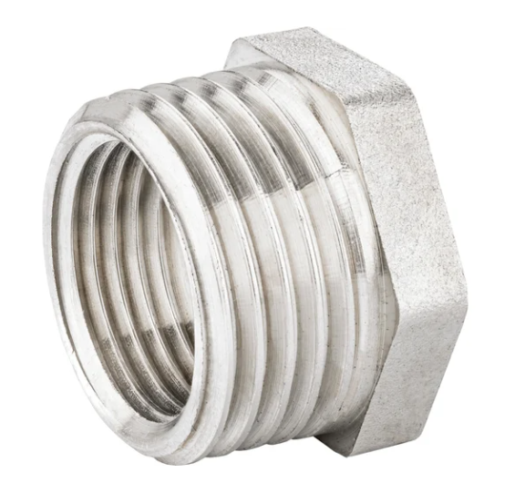 Футорка LD Pride DN15х8 (1/2" НР х 1/4" ВР) латунь никель купить с доставкой по РФ