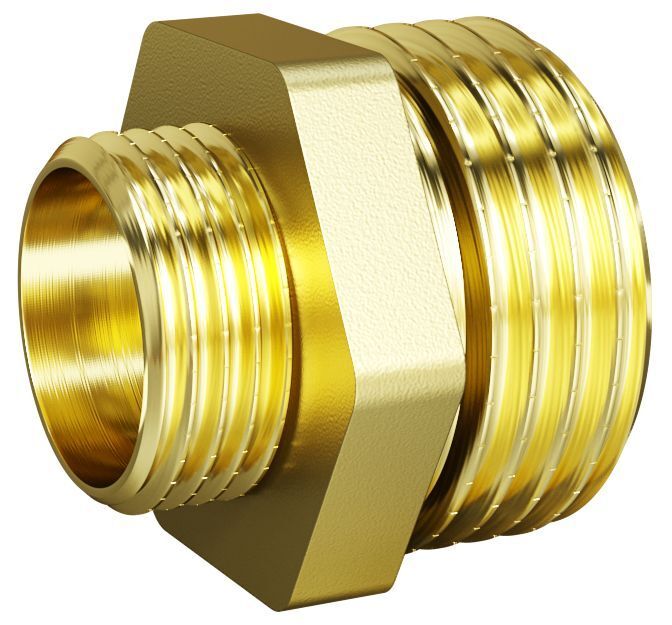 Ниппель переходной LD Pride DN 20х10 (3/4"НР х 3/8"НР) латунь