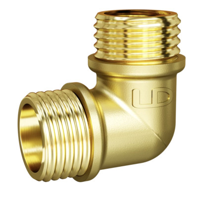 Угол 90 гр LD Pride DN20 (3/4") НР/НР латунь
