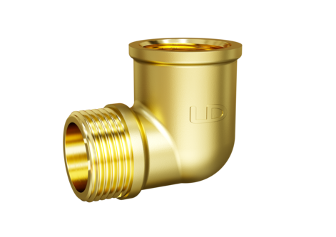 Угол 90 гр LD Pride DN15 (1/2") ВР/НР латунь