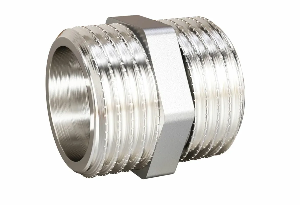 Ниппель прямой LD Pride DN 20 (3/4") НР/НР латунь никель с биркой