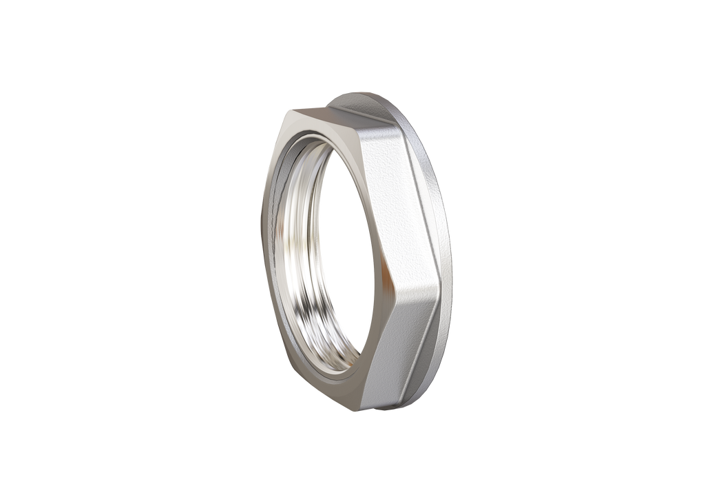 Контргайка LD Pride DN32 (1 1/4") латунь никель с биркой