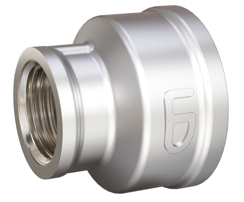 Муфта переходная LD Pride DN 40х32 (1 1/2"ВР х 1 1/4"ВР) латунь никель с биркой