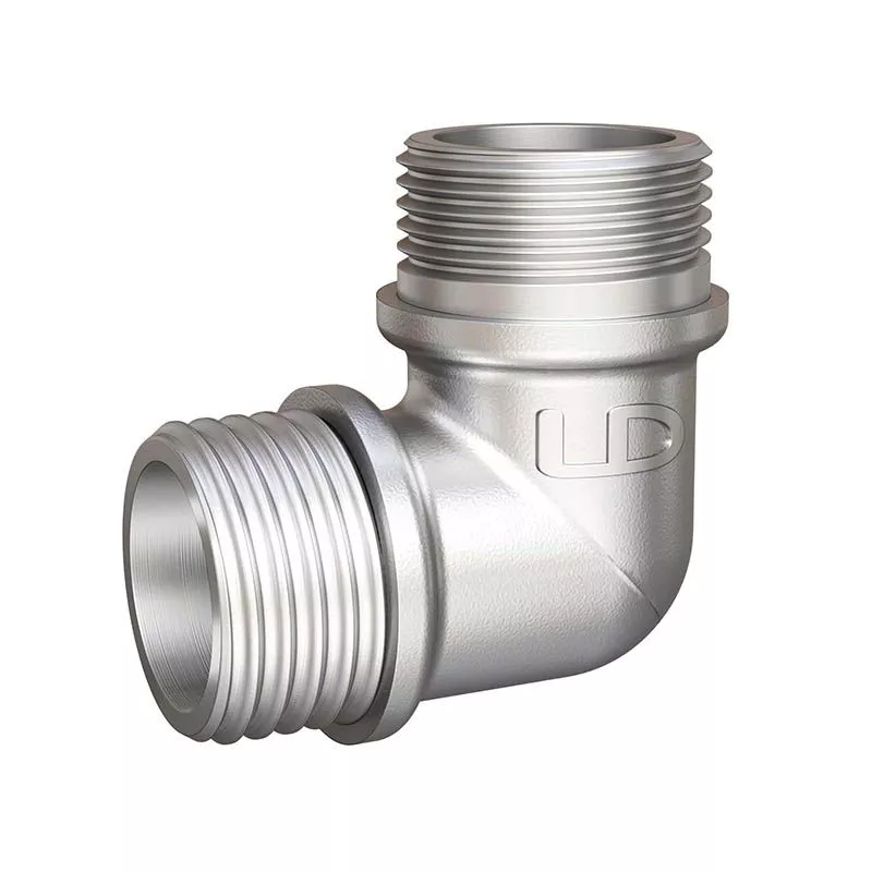 Угол 90 гр LD Pride DN15 (1/2") НР/НР латунь никель с биркой