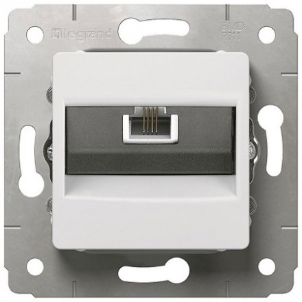 Розетка телефонная Legrand Cariva RJ11, белый