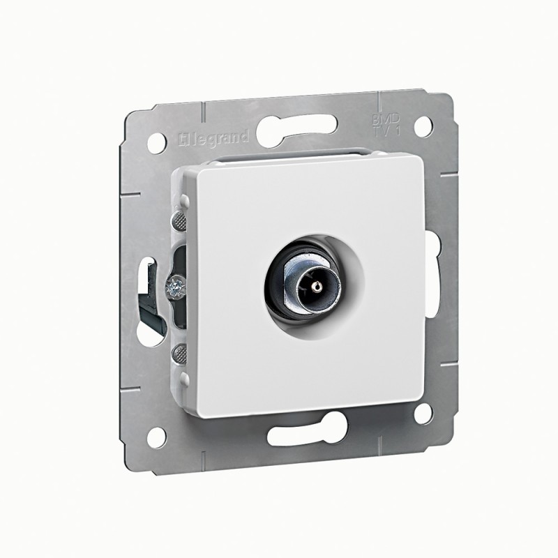 Розетка телевизионная Legrand Cariva TV, звезда, 1.5 дБ, белый