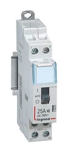Контактор бытовой Legrand CX3 230V 2Н0 25А с рукояткой управления малошумный