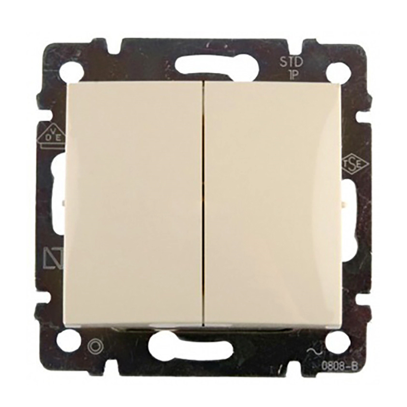 Переключатель Legrand DIY Valena 2-х клавишный крем
