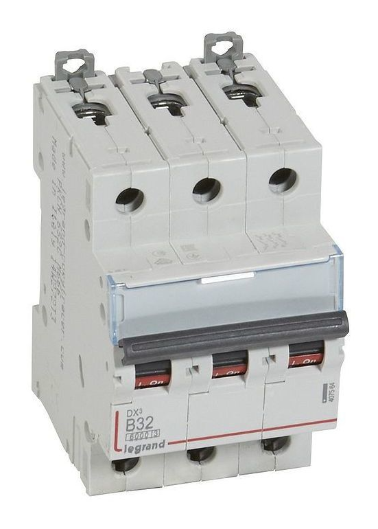 Выключатель автоматический трехполюсный Legrand 32А B DX3 6kA/10kA