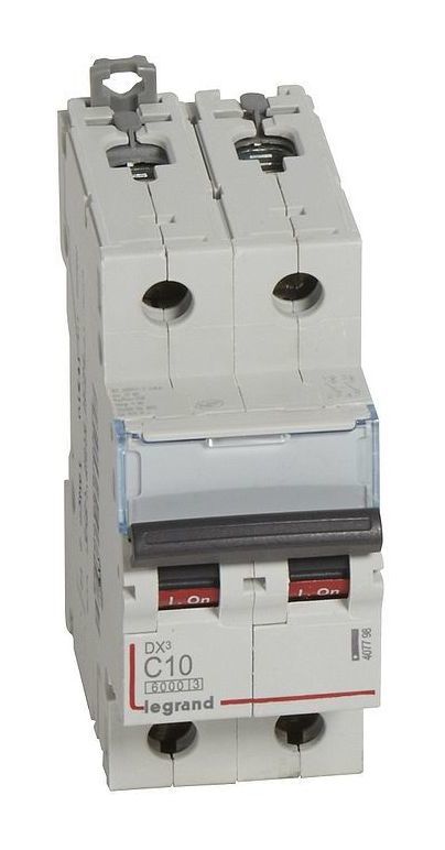 Выключатель автоматический  Legrand двухполюсный 10А C DX3 6кА/10кА