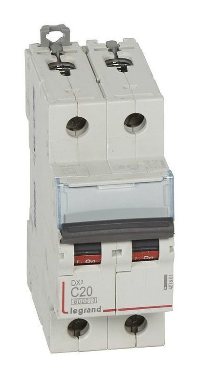 Выключатель автоматический двухполюсный Legrand 16А С DX3 6kA/10kA