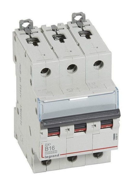 Выключатель автоматический трехполюсный Legrand 16А B DX3 10kА/16kА
