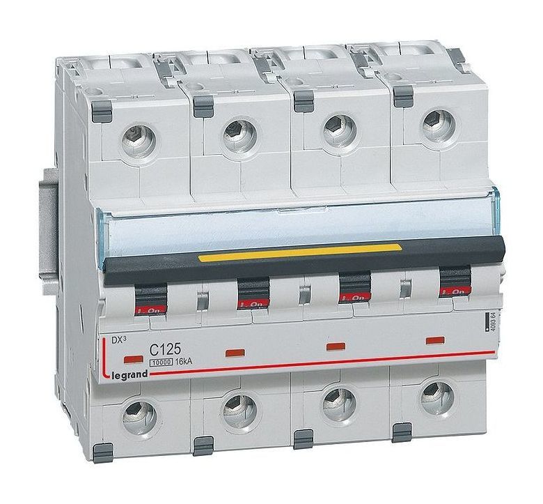 Выключатель автоматический Legrand четырехполюсный 125А C DX3 10kА/16kА