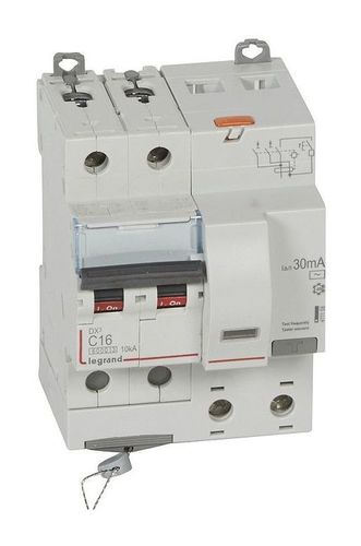 Выключатель автоматический дифференциального тока Legrand DX3 2п C 16А 30мА тип AC 10кА 4 модуля