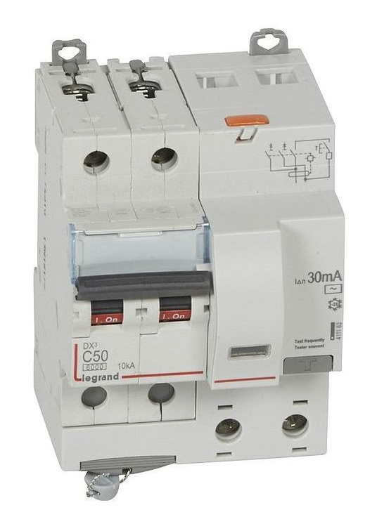 Выключатель автоматический дифференциального тока Legrand DX3 2П C50А 30MА-АC 4м