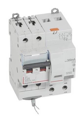 Выключатель автоматический дифференциального тока Legrand DX3 2п C 25А 300мА тип AC 10кА 4 модуля купить с доставкой по РФ