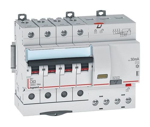Выключатель автоматический дифференциального тока Legrand DX3 4п C 63А 30мА тип AC 10кА 7 модулей купить с доставкой по РФ