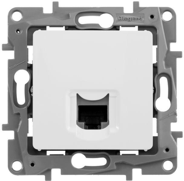 Розетка компьютерная Legrand Etika RJ45, категория 5E UTP, белый