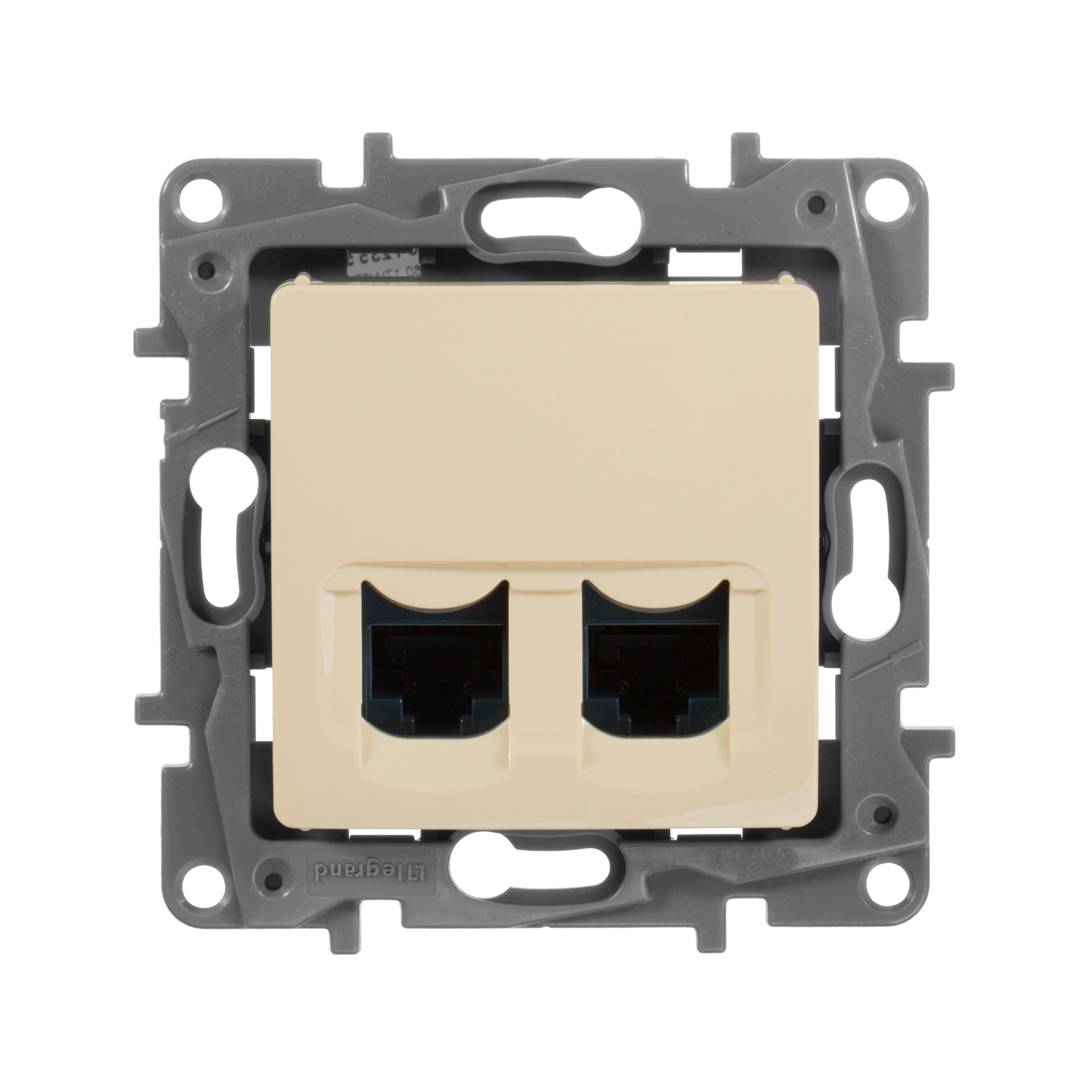 Двойная розетка Legrand ETIKA RJ 45 категория 5е UTP слоновая кость