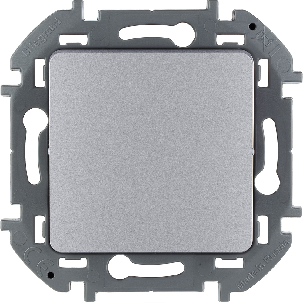 Переключатель одноклавишный промежуточный Legrand INSPIRIA IP20 10 AX 250 В~ алюминий купить с доставкой по РФ