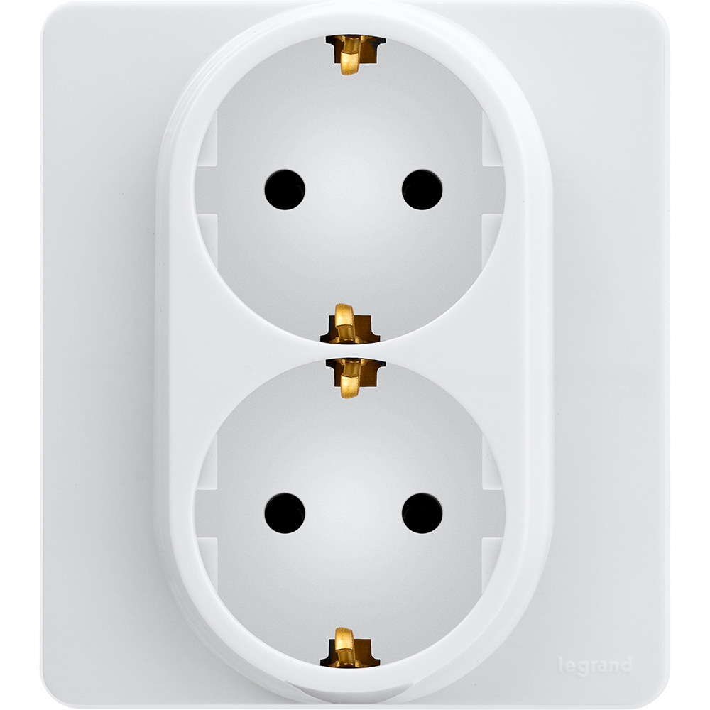 Розетка Legrand INSPIRIA 2 x 2К+З немецкий стандарт 16 А 250 В~ белый