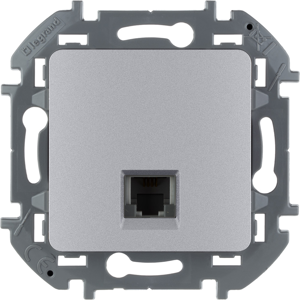 Телефонная розетка Legrand INSPIRIA RJ11 алюминий
