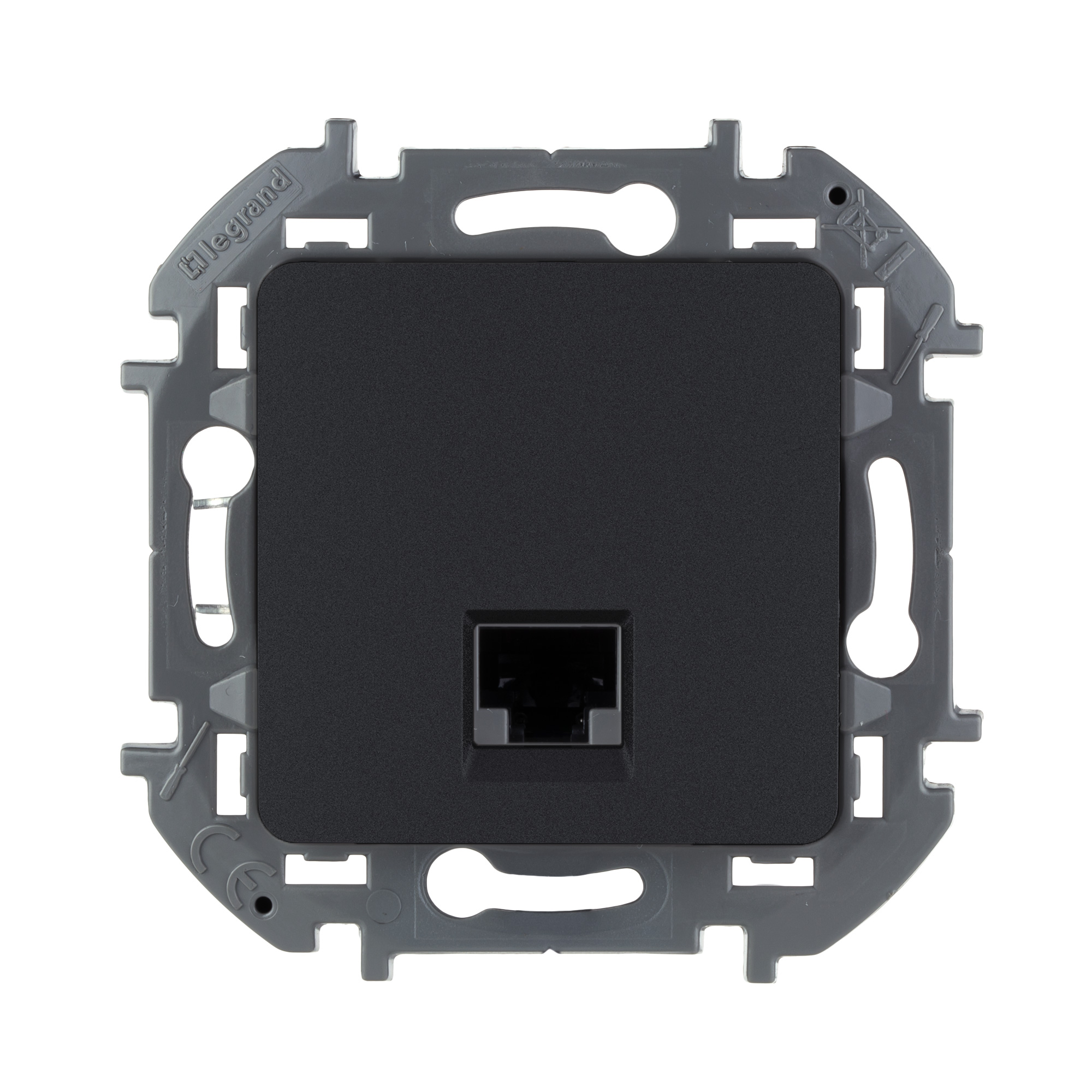 Розетка информационная RJ 45 Legrand INSPIRIA категория 5e UTP антрацит купить с доставкой по РФ