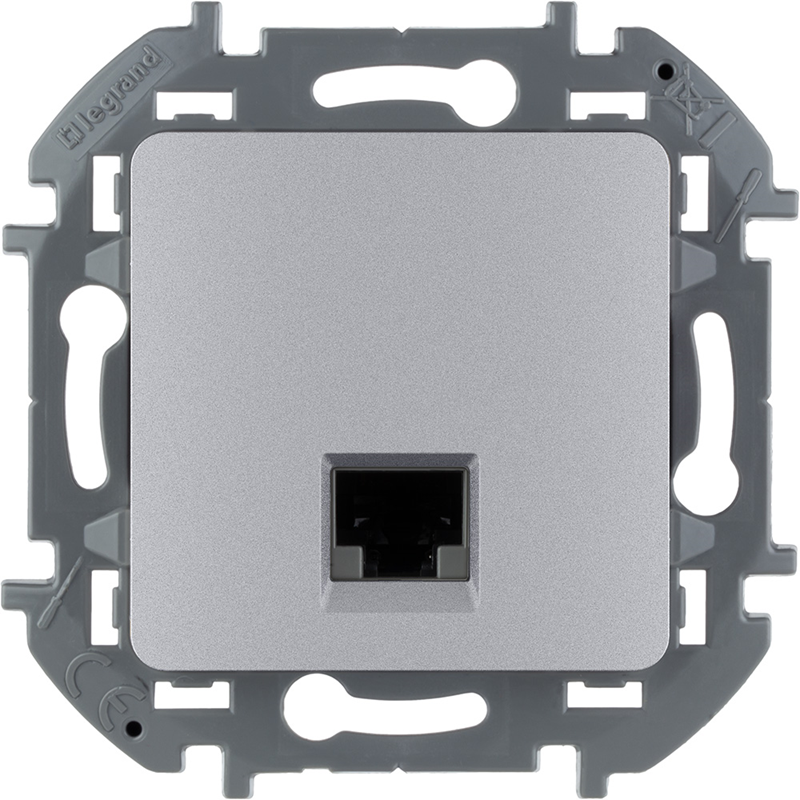 Розетка информационная RJ 45 Legrand INSPIRIA категория 6 UTP алюминий