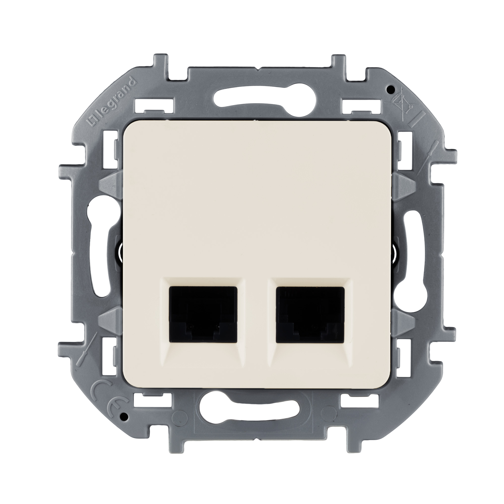 Розетка информационная Legrand INSPIRIA 2хRJ45 - кат.5e UTP cлоновая кость