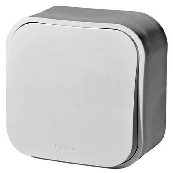 Кнопка 1-клавишная Legrand Quteo белый 6А IP44