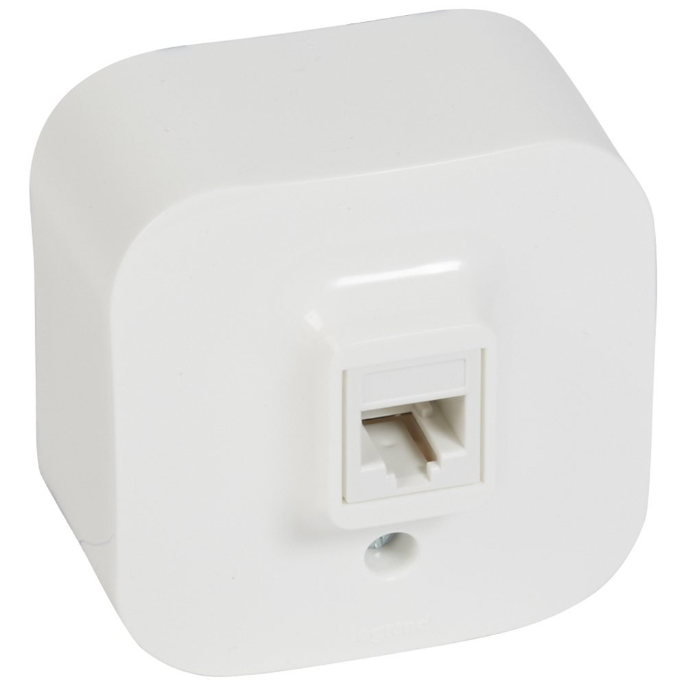 Розетка телефонная Legrand Quteo RJ11 наружная белая