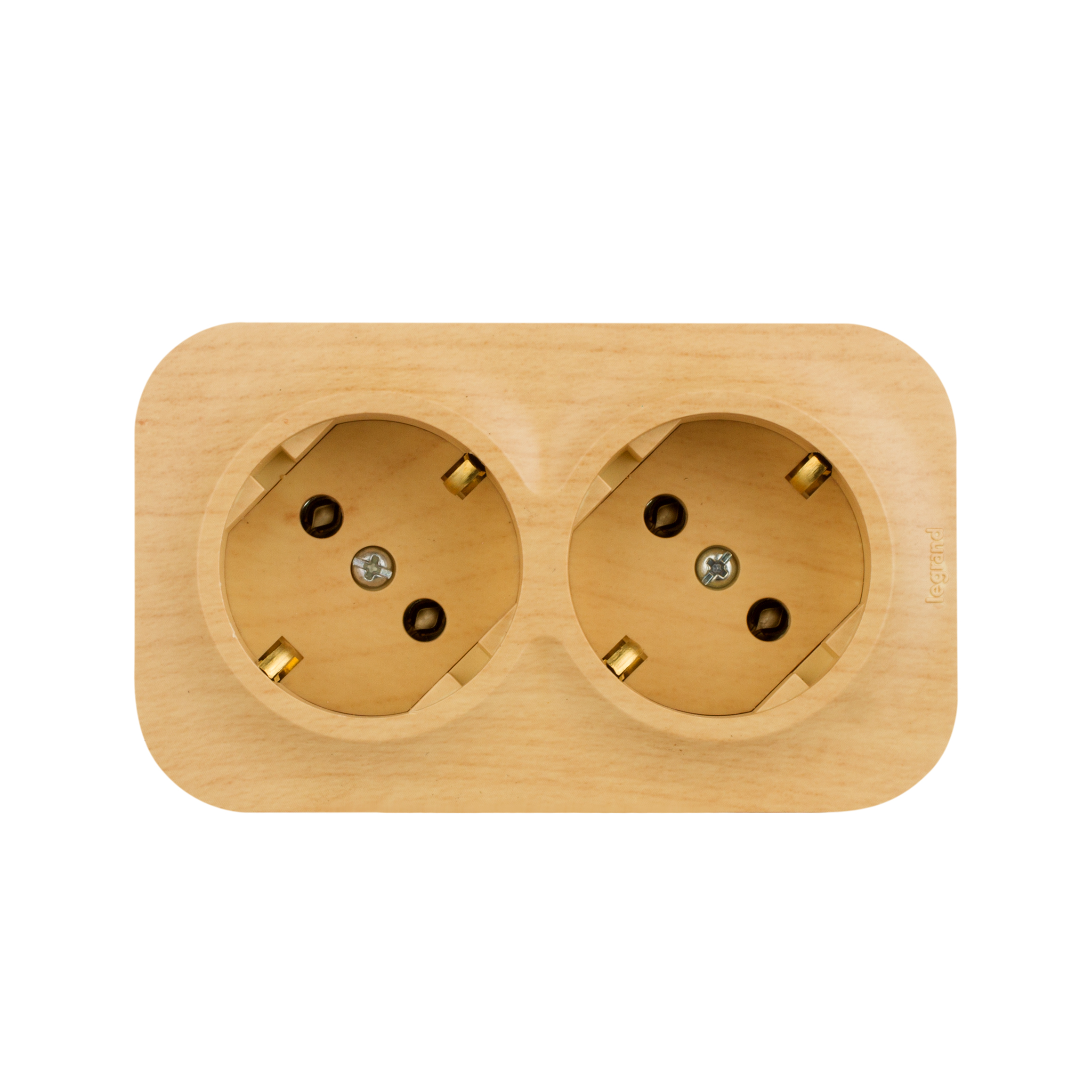 Розеточный блок Legrand Quteo с предварительным подключением 2x2К+З без шторок - 16 A - 250 В IP 20 Дерево купить с доставкой по РФ
