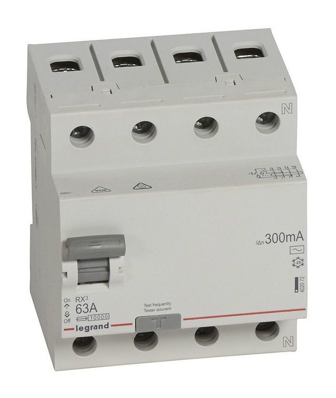 Выключатель дифференциального тока Legrand RX3 4п 63а 300ма тип ас купить с доставкой по РФ