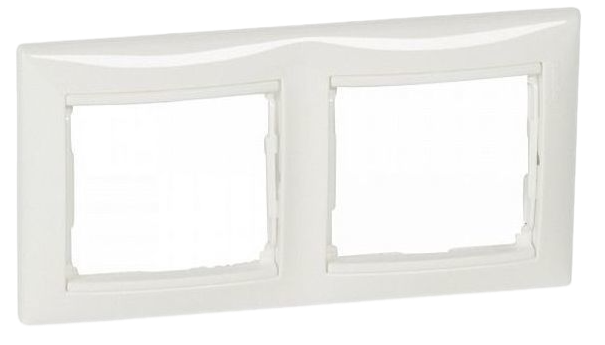 Рамка Legrand VALENA DIY 2 поста горизонтальная белая