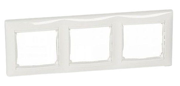 Рамка Legrand VALENA DIY 3 поста горизонтальная белая