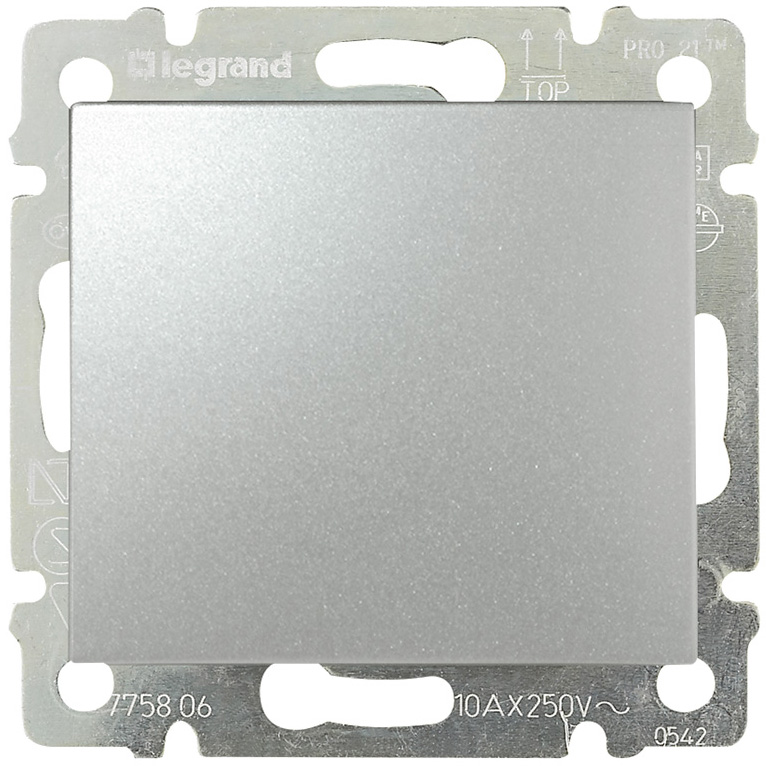 Выключатель Legrand Valena 1-кл. СП 10А IP31 250В механизм алюминий